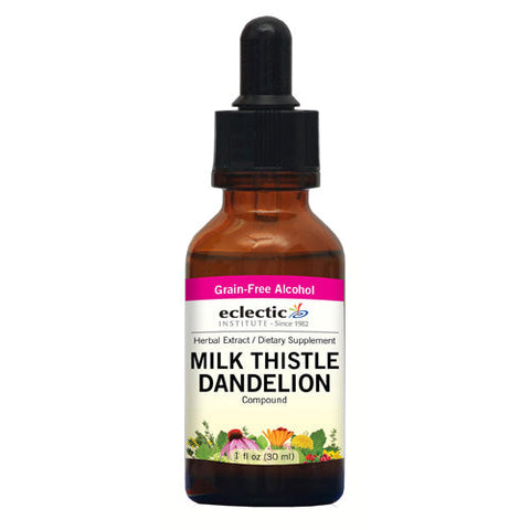 Milk Thistle Dandelion 1 Oz with Alcohol by Eclectic Herb