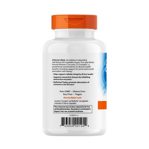 Doctors Best, High Absorption Curcumin, 1000 mg, 120 Tabs