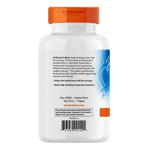 Doctors Best, L-Carnitine Fumarate, 855 mg, 180 Veggie Caps