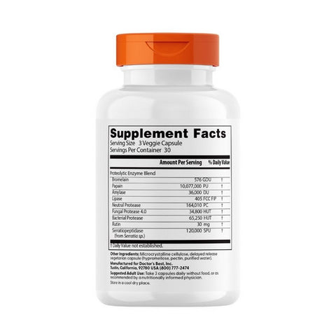 Doctors Best, Proteolytic Enzymes, 90 Veggie Caps