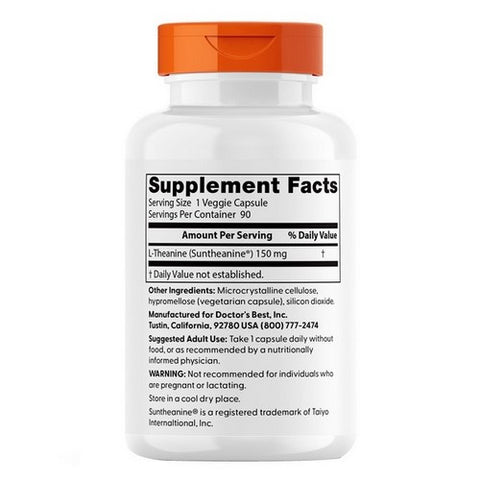 Doctors Best, L-Theanine with Suntheanine, 150 mg, 90 Veggie Caps