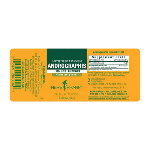 Herb Pharm, Andrographis Extract, 1 Oz