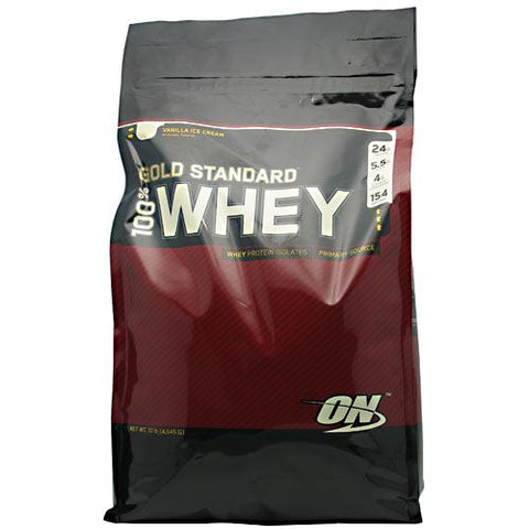 Optimum Nutrition, 100% Whey Gold, Vanilla  10.35 lb