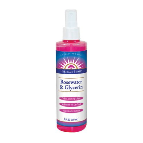 Heritage Store, Rosewater & Glycerin, Atomizer 8 OZ