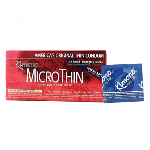 Mayer Laboratories, Kimono MicroThin Condoms, Regular Size 12 CT