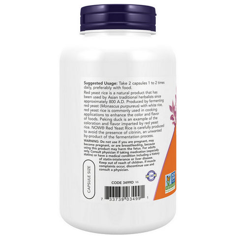 Now Foods, Red Yeast Rice Extract, 600 mg, 240 Vcaps