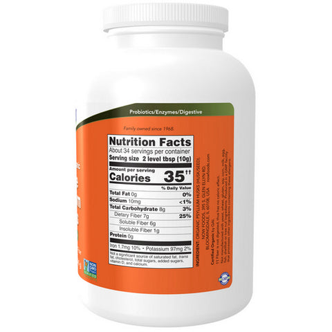Now Foods, Whole Psyllium Husks, Whole 12 oz