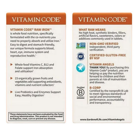 Garden of Life, Vitamin Code, Raw Iron 30 Caps