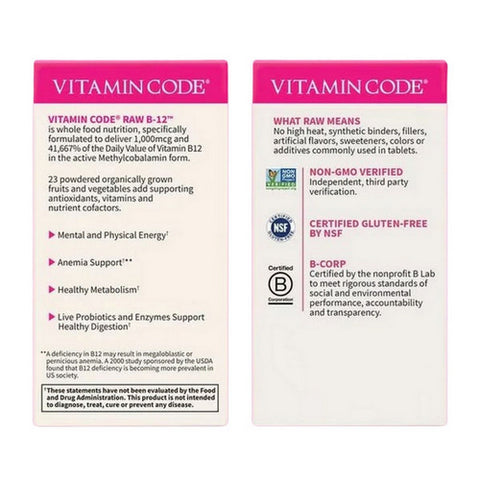 Garden of Life, Vitamin Code, Raw B12 30 Caps