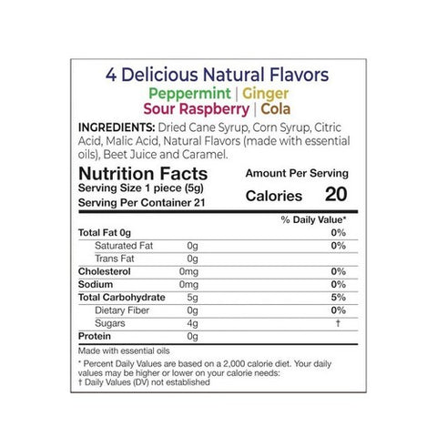Three Lollies, Queasy Drops Container, 21 CT