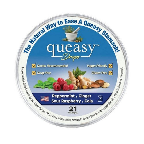 Three Lollies, Queasy Drops Container, 21 CT