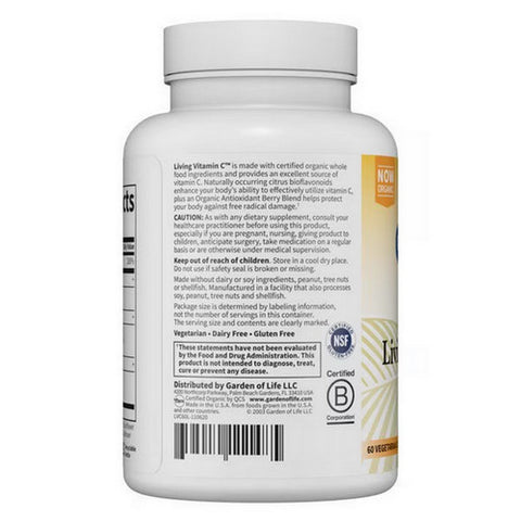 Garden of Life, Living Multi, Vitamin C 60 Caplets