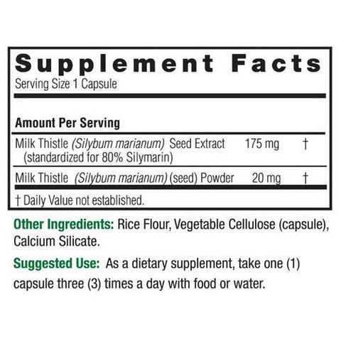 Nature's Answer, Milk Thistle Seed Standardized, 120 Vcaps