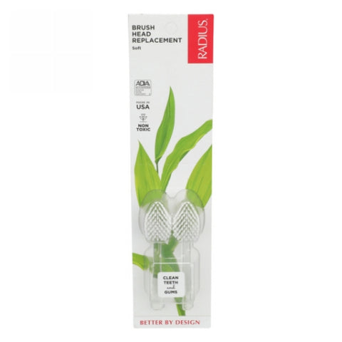 Radius, Soft Toothbrush Replacement Heads 2 Pack, 1 CT