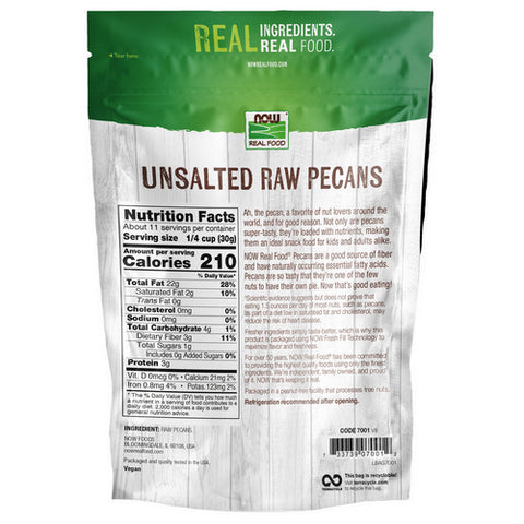 Now Foods, Pecans Halves and Pieces Raw, 12 oz