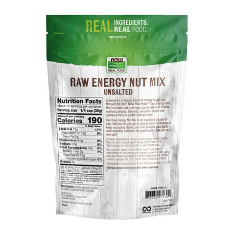 Now Foods, Raw Energy Nut Mix, Unsalted 16 Oz
