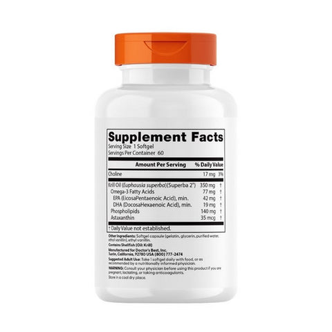 Doctors Best, Real Krill, 60 Softgels