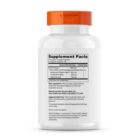 Doctors Best, Hyaluronic Acid with Chondroitin Sulfate, 180 Veggie Caps