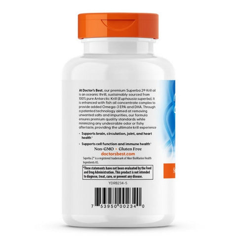 Doctors Best, Real Krill Enhanced with DHA & EPA, 60 softgels