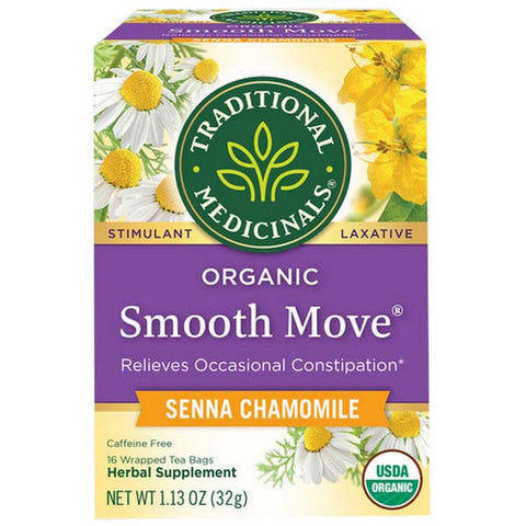 Traditional Medicinals, Organic Smooth Move Tea Senna Chamomile, 16 bags