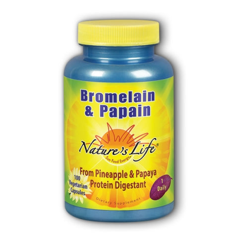 Nature's Life, Bromelain & Papain, 250/250 mg, 100 vcaps