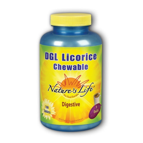 Nature's Life, DGL Licorice Chewable, 380 mg, Mocha 100 chews