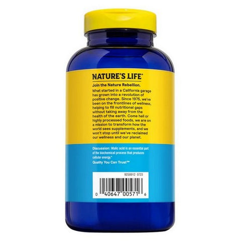 Nature's Life, Malic Acid, 800 Mg, 250 Veg Caps