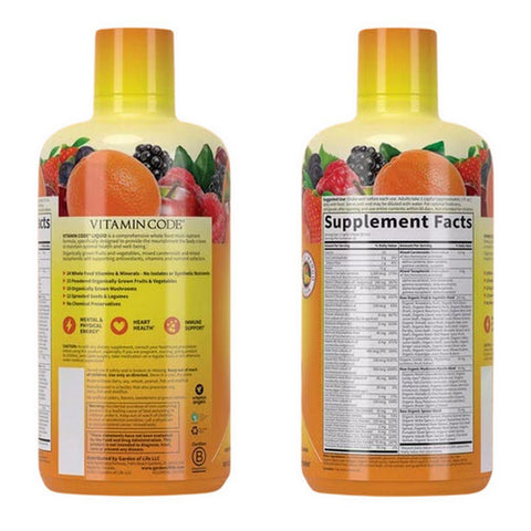 Garden of Life, Vitamin Code Multivitamin Orange Mango Liquid, Liquid Multi, 30 Oz