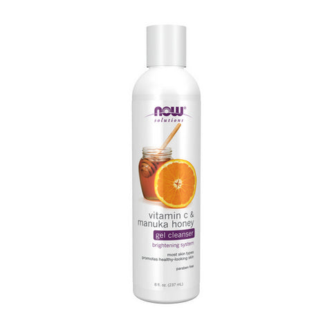 Now Foods, Vitamin C & Manuka Honey Gel Cleanser, 8 oz