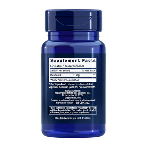 Life Extension, Melatonin, 10 mg, 6 Hour Timed Release 60 caps