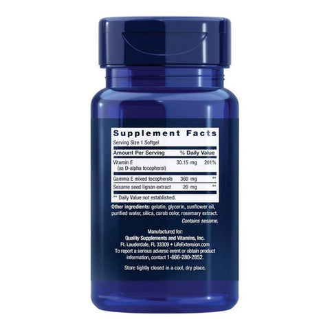 Life Extension, Gamma E Mixed Tocopherols, 60 Softgels