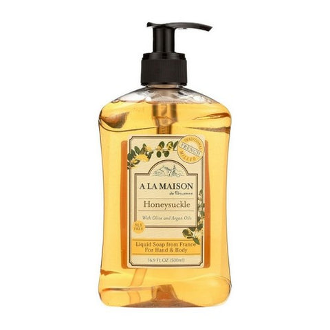 A La Maison, Liquid Soap For Hand And Body Honeysuckle, Honey Suckle, 16.9 Oz