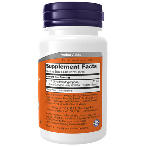 Now Foods, 5-HTP, 100 mg, 90 Chewables