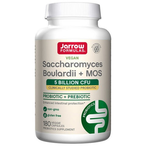 Jarrow Formulas, Saccharomyces Boulardii Plus MOS, 5 Billion CFU, 180 Veg Caps