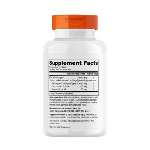 Doctors Best, Hyaluronic Acid with Chondroitin Sulfate, 60 Tabs