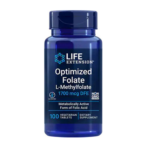 Life Extension, Optimized Folate, 1700 mcg DFE, 100 Tabs