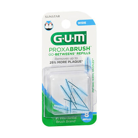 Gum, Go-Betweens Proxabrush Refills Wide, tapered, nylon coated wire 8 each