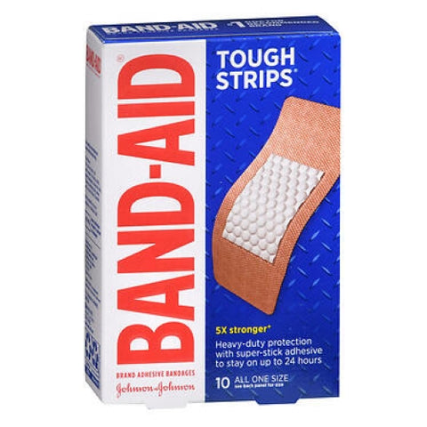 Band-Aid, Tough-Strips Adhesive Bandages Extra Large All One Size, 10 ct