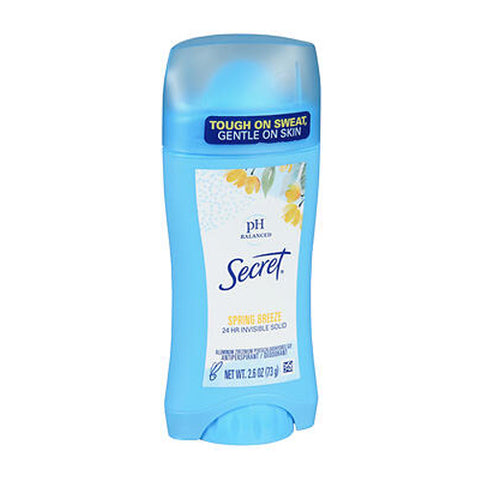 Secret, Anti-Perspirant Deodorant Invisible, Solid Spring Breeze 2.6 oz