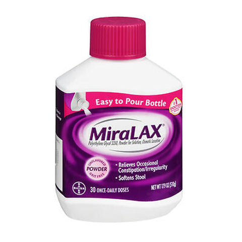 Miralax, Osmotic Laxative Unflavored Powder, 17.9 oz