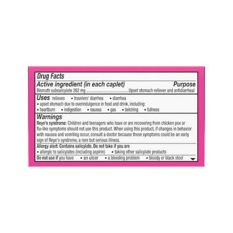 Pepto-Bismol, Upset Stomach Reliever Antidiarrheal Caplets, 40 ct