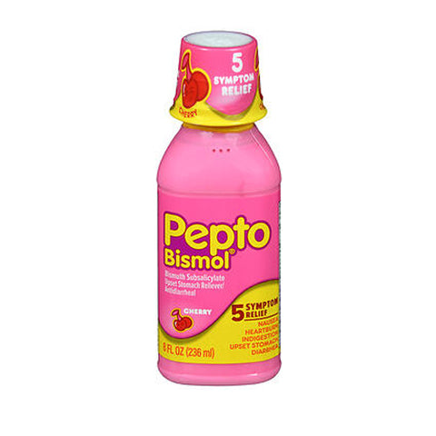 Pepto-Bismol, Upset Stomach Reliever Antidiarrheal, Cherry 8 oz