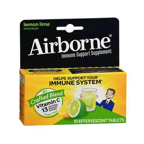 Airborne, Effervescent Health Formula Lemon Lime, lemon lime 10 tabs