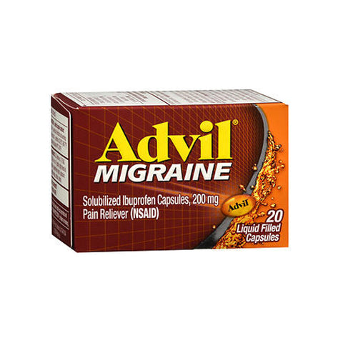 Advil, Migraine Pain Reliever Liquigels, 200 mg, 20 Liquid Gels