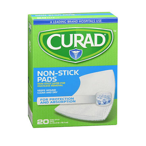 Curad, Non-Stick Pads Ouchless, Model No : 27000, 3 Inches X 4 Inches Sterile Pads, 20 Each