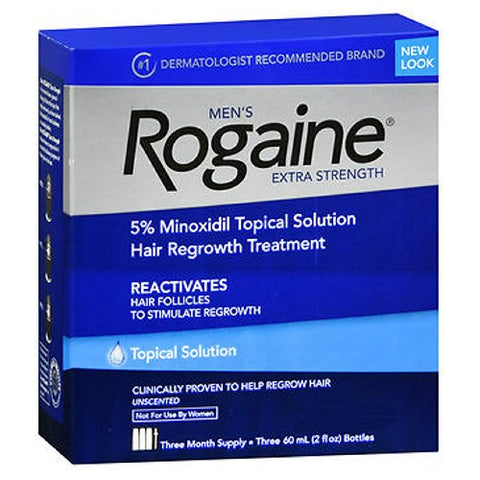 Rogaine, Mens Extra Strength Hair Regrowth Treatment, Unscented 3 X 2 oz