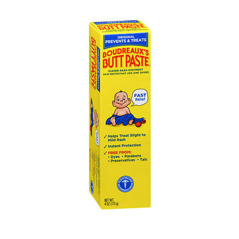Boudreaux, Butt Paste Diaper Rash Ointment Tube, 4 oz
