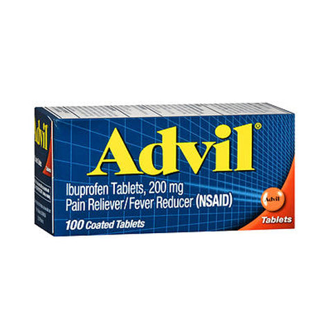 Advil, Pain Reliever And Fever Reducer Coated Tablets, 200 mg, 100 tabs