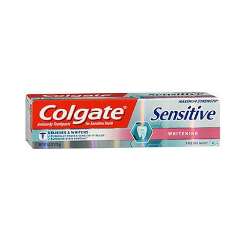 Colgate, Sensitive Whitening Maximum Strength Toothpaste Fresh Mint, fresh mint 6 oz