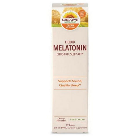 Sundown Naturals, Sundown Naturals Sublingual Melatonin Liquid, Cherry 2 oz
